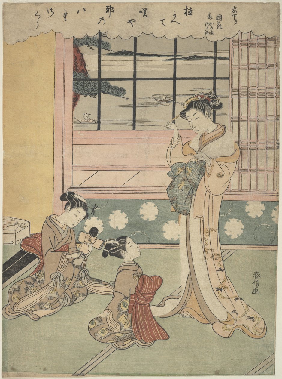 Okno otwarte ku morzu autorstwa Suzuki Harunobu