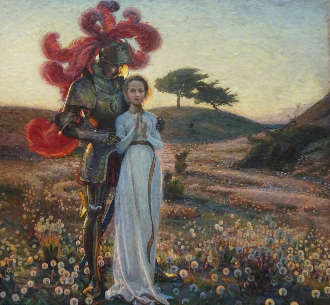 Rycerz i Dziewica autorstwa Sven Richard Bergh