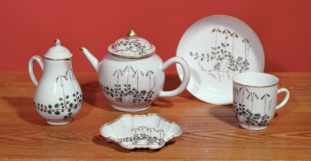 Serwis do herbaty przedstawiony Carlowi Linneuszowi (1707-78) (ceramiczny) autorstwa Swedish School