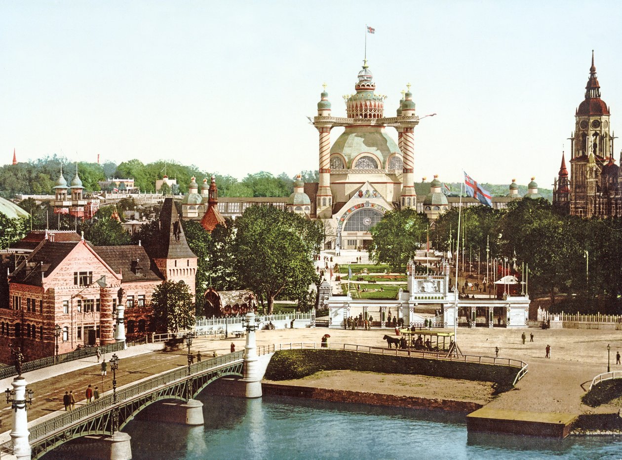 Widok wyspy Djurgården w Sztokholmie, 1897 autorstwa Swedish Photographer