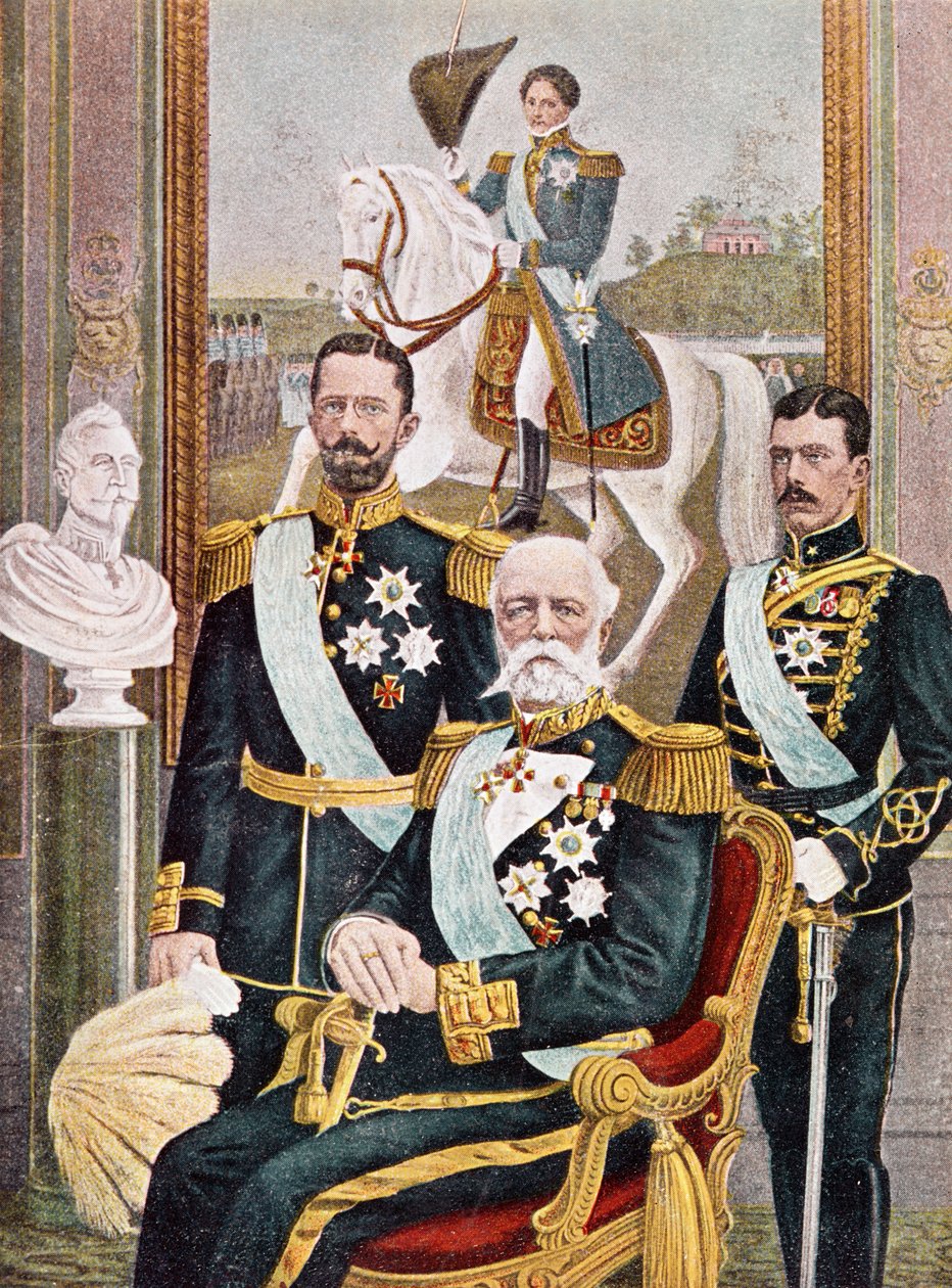 Pięć pokoleń szwedzkich monarchów, 1904 autorstwa Swedish School