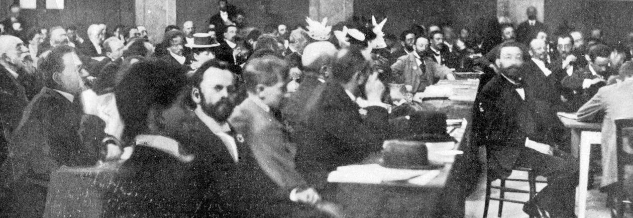 Grupa delegatów na Kongresie Syjonistycznym, Bazylea, 1897 autorstwa Swiss Photographer