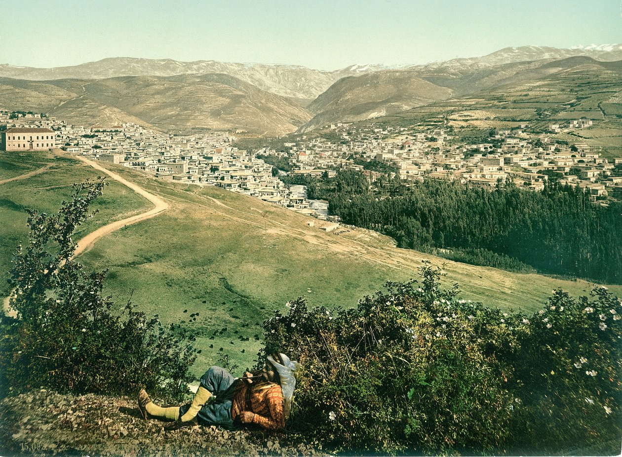 Zahleh, Antyliban, ok. 1880-1900 (fotochrom) autorstwa Swiss Photographer