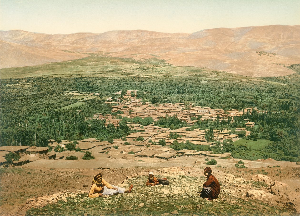 Zebdani w Antylibanie, ok. 1880-1900 (fotochrom) autorstwa Swiss Photographer