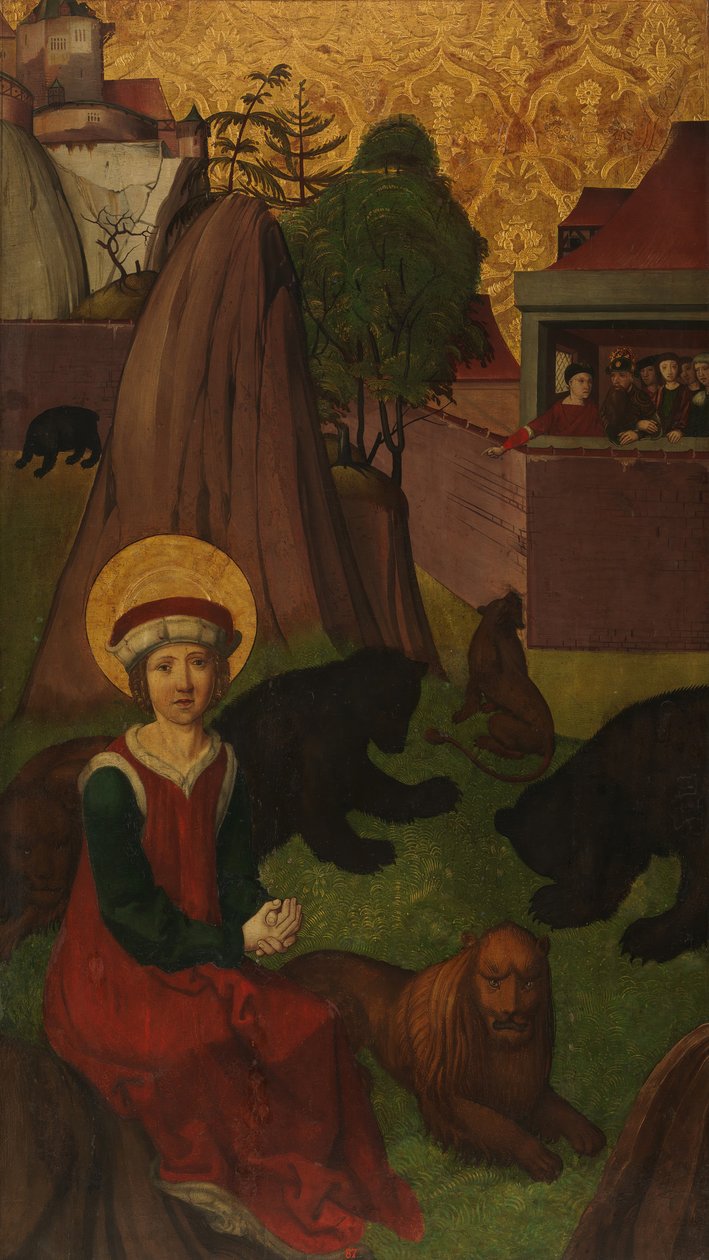 Św. Agapita z Praeneste na Arenie, wewn. Ścięcie św. Agapitusa..., ok. 1500-1505. autorstwa Swiss Painter