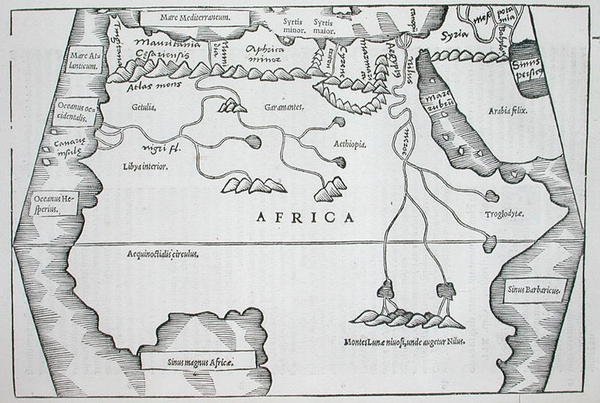 Afryka, z „Polihistorii” rzeczy z całego świata...” Caiusa Juliusa Solinusa, publikacja Bazylea 1543 (drzewryt) autorstwa Swiss School