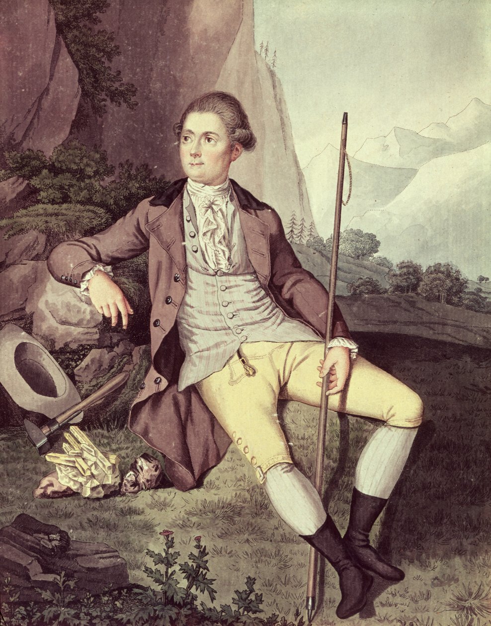 Horacy Benedykt de Saussure (1740-99) autorstwa Swiss School