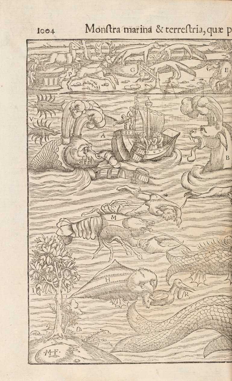 Strona 1004 z Cosmographiae Universalis Sebastiana Muenstera, Bazylea, 1572 autorstwa Swiss School