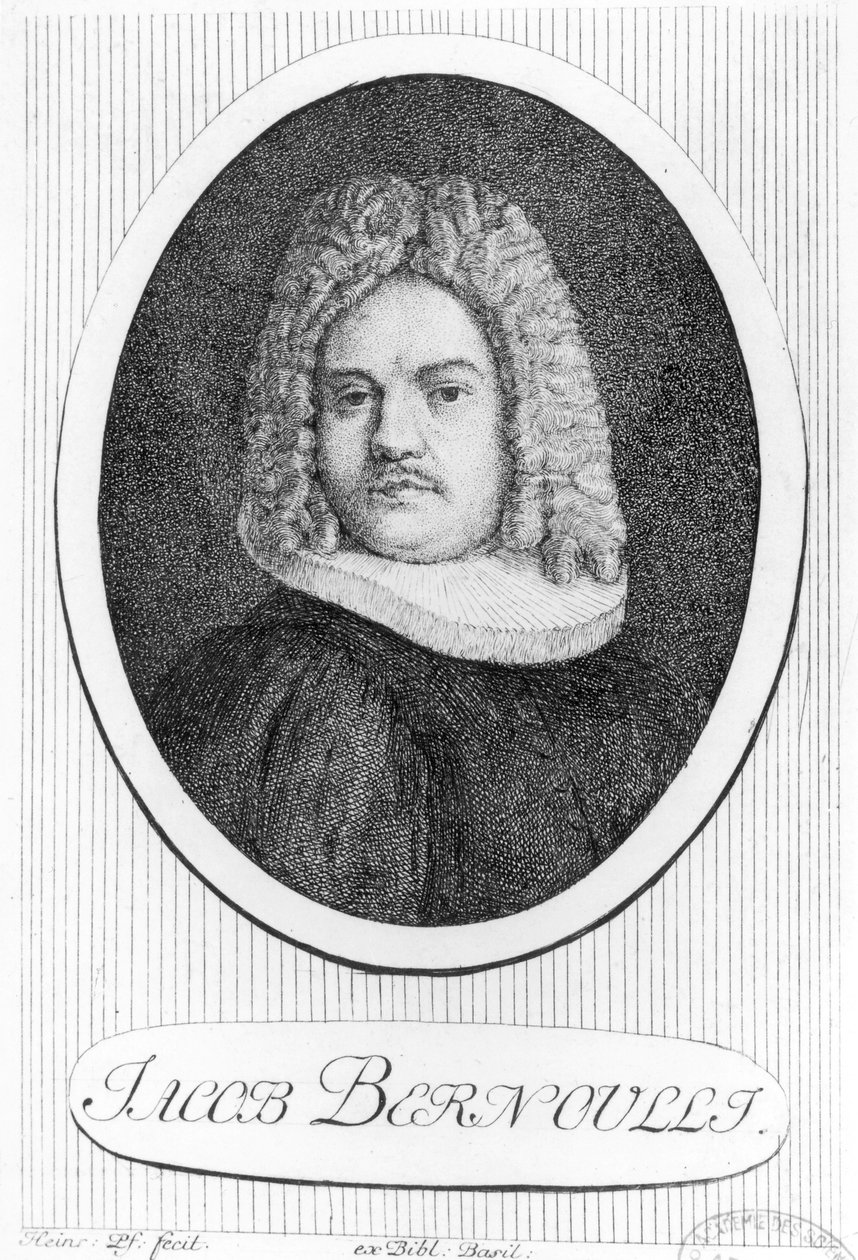 Portret Jacquesa Bernoulliego (1654-1705) autorstwa Swiss School