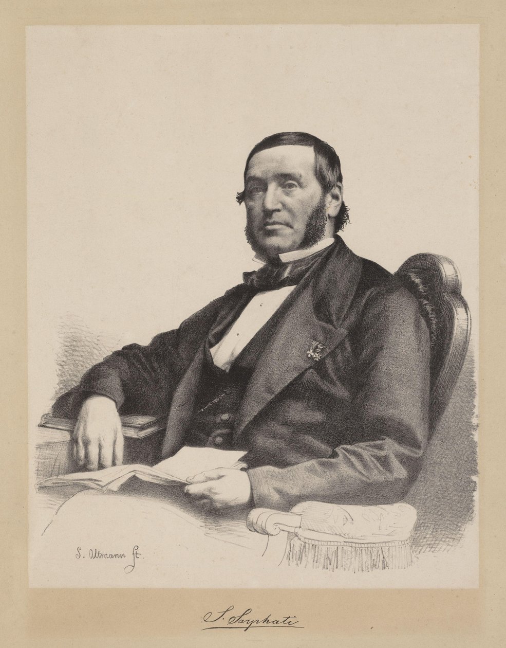 Samuel Sarphati (1813-1866), lekarz i urbanista autorstwa Sybrand Altmann