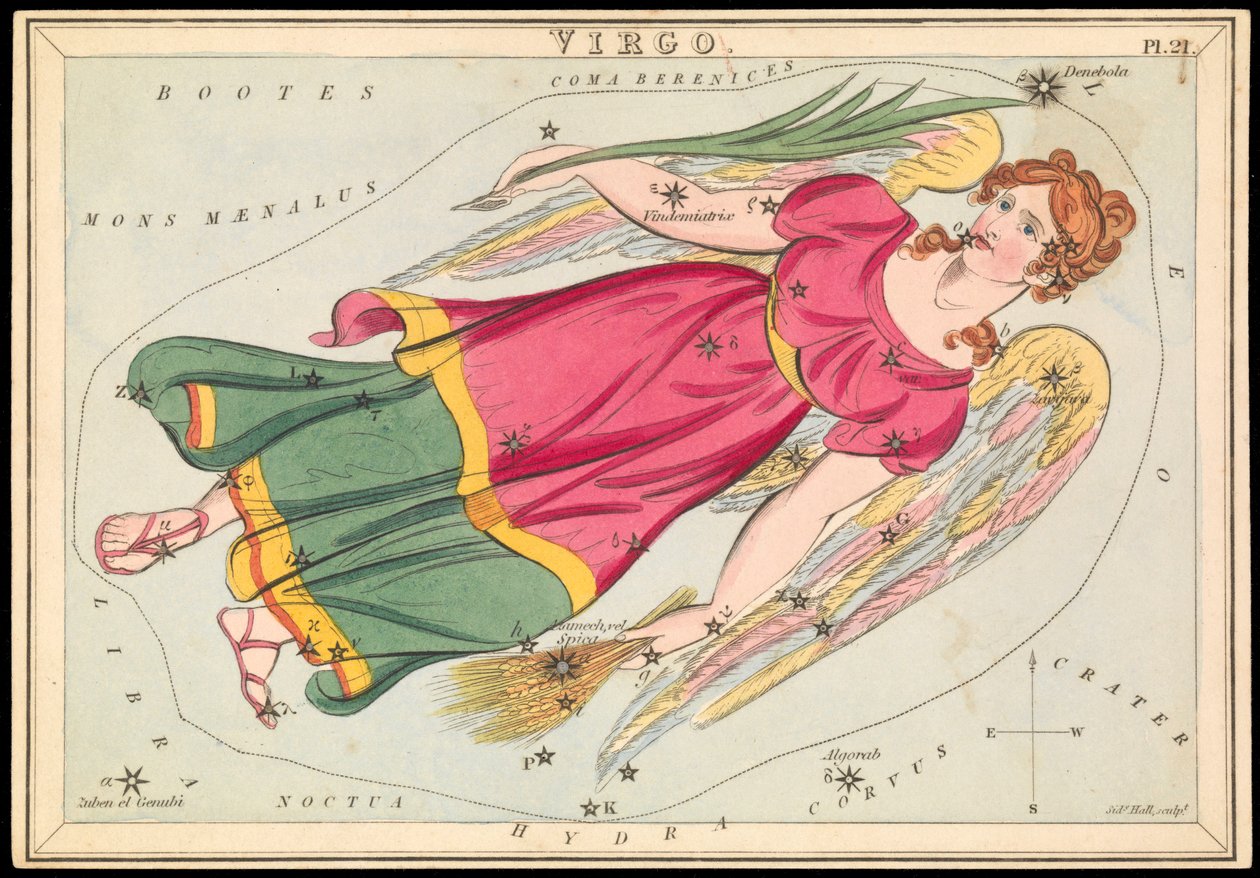 Panna, ok. 1825 (karta, papier, bibułka) autorstwa Sydney Hall