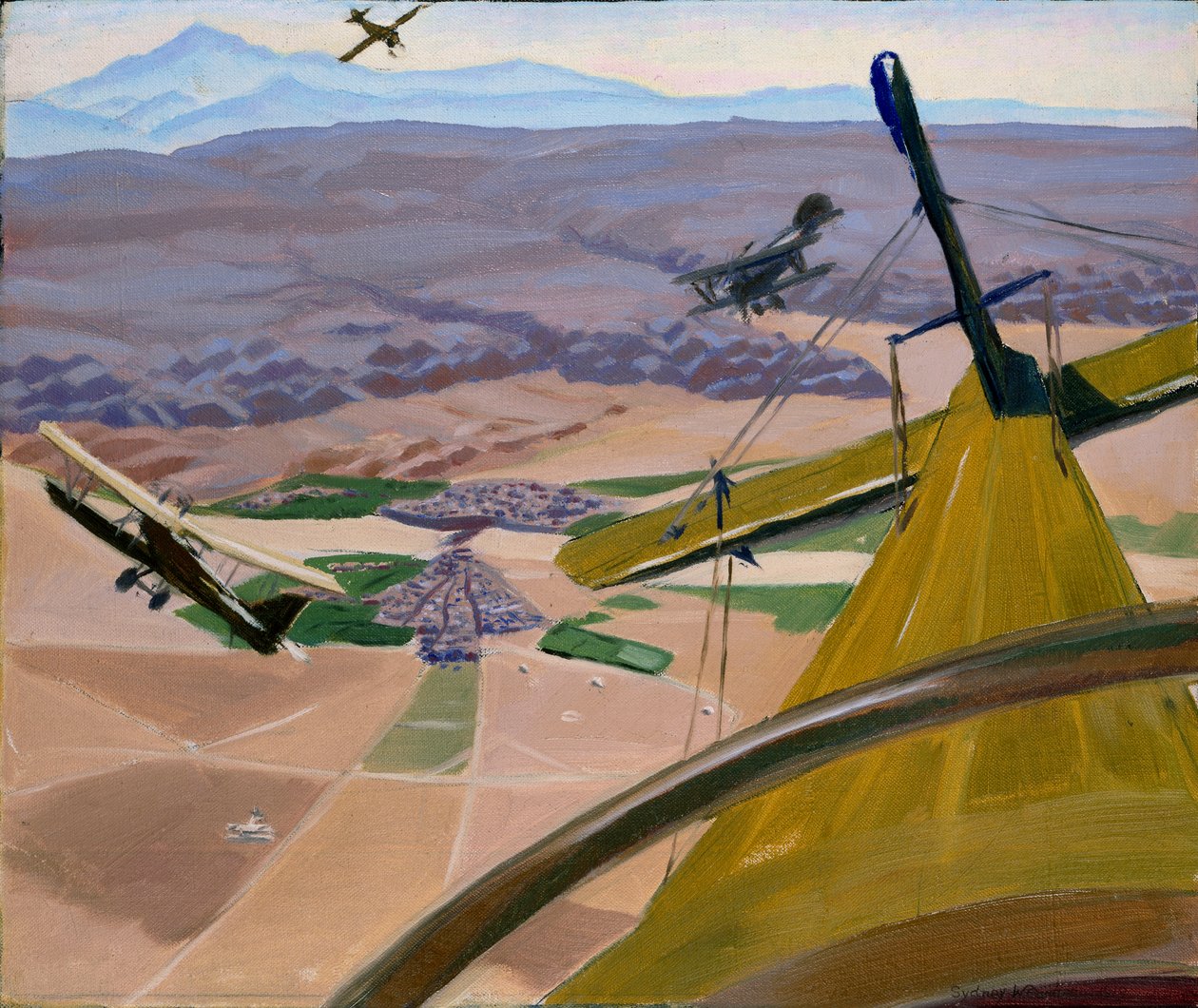 Nad wzgórzami Kurdystanu: Latanie nad Kirkukiem, 1919 autorstwa Sydney William Carline