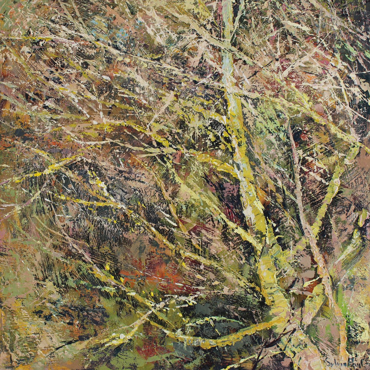 Entwined, 2025 (akryl) autorstwa Sylvia Paul