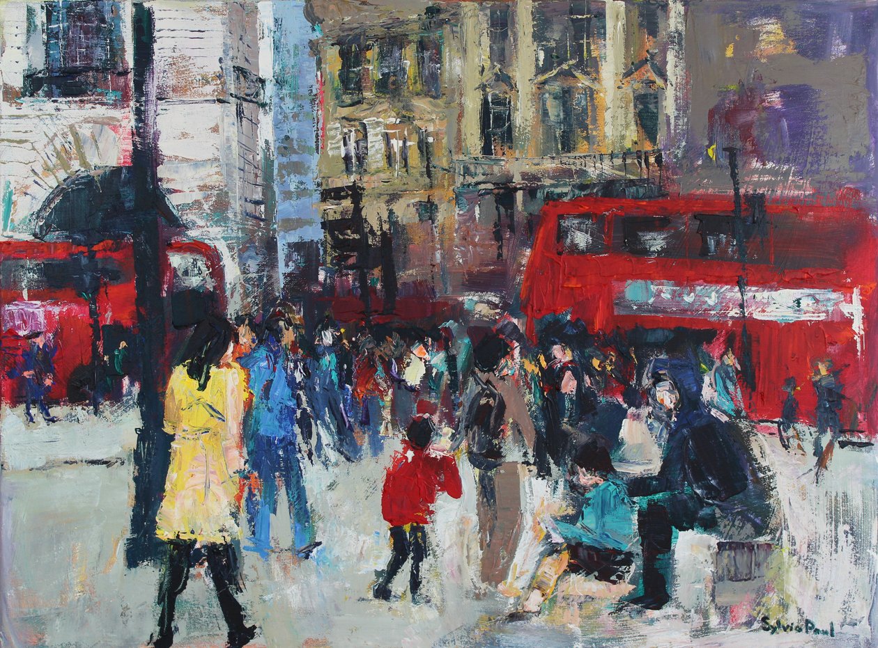 London People, 2024 (akryl) autorstwa Sylvia Paul