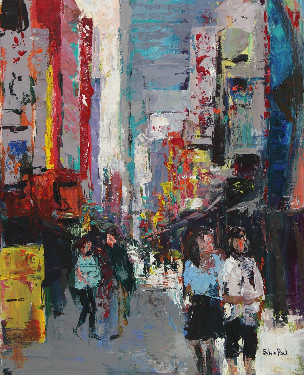 Tokyo Shopping, 2024 (akryl) autorstwa Sylvia Paul