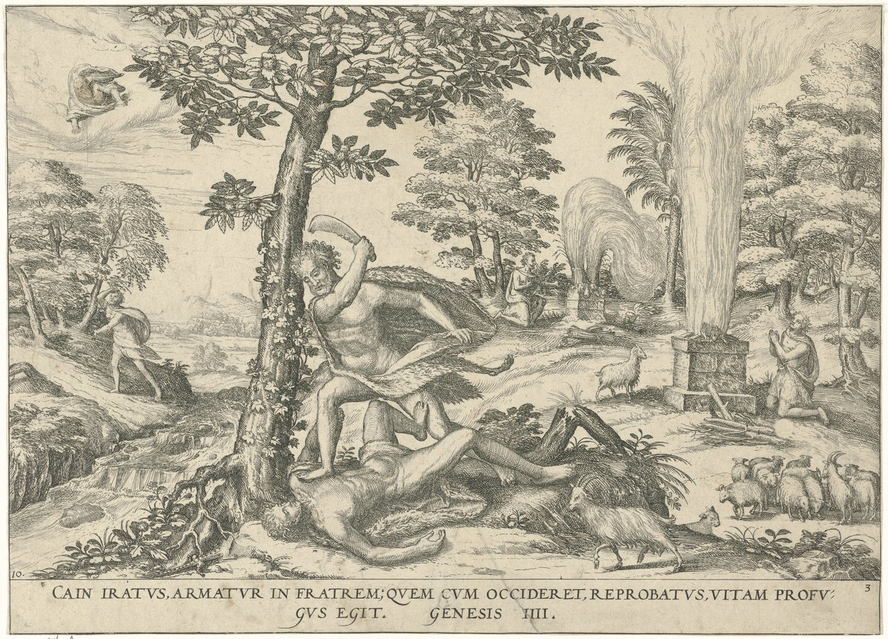Kain i Abel Ryciny i obrazy książek (tytuł serii) autorstwa Symon Novelanus (attributed to)