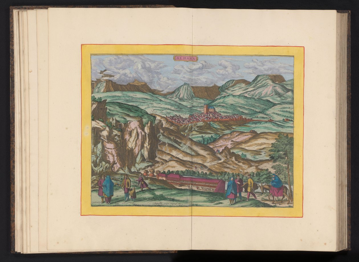 Widok na Alhama de Granada Alhama (tytuł na obiekcie) autorstwa Symon Novelanus (possibly)