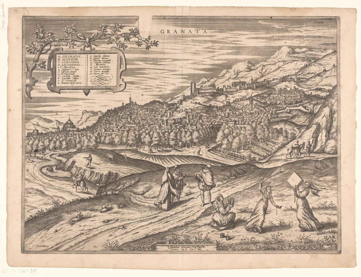 Widok Granady Granata (tytuł na obiekcie) autorstwa Symon Novelanus (possibly)