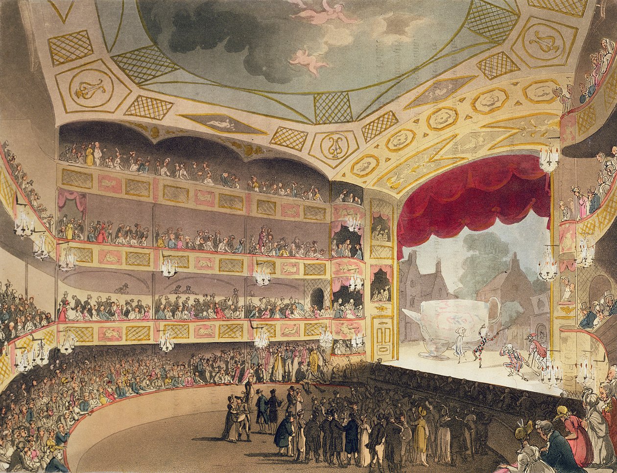 Лондонполи хотын Акерманы Микрокосмоос Хааны цирк autorstwa Pugin and Rowlandson