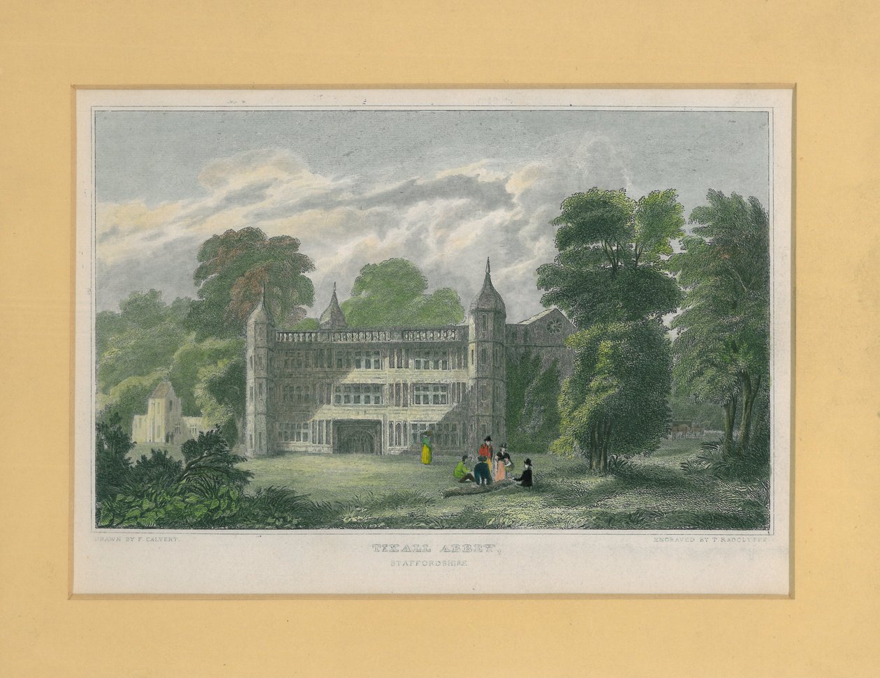 Opactwo Tixall, Staffordshire autorstwa T. Radclyffe