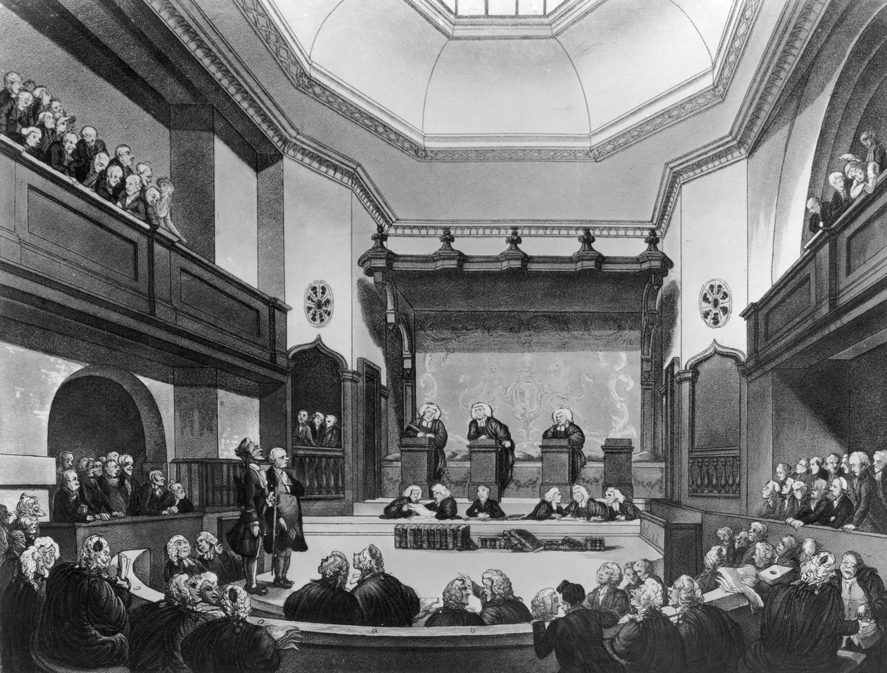 Court of Common Pleas, Westminster Hall autorstwa T. and Pugin Rowlandson