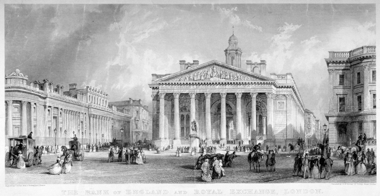Royal Exchange, City of London, ok. 1850. autorstwa TA Prior