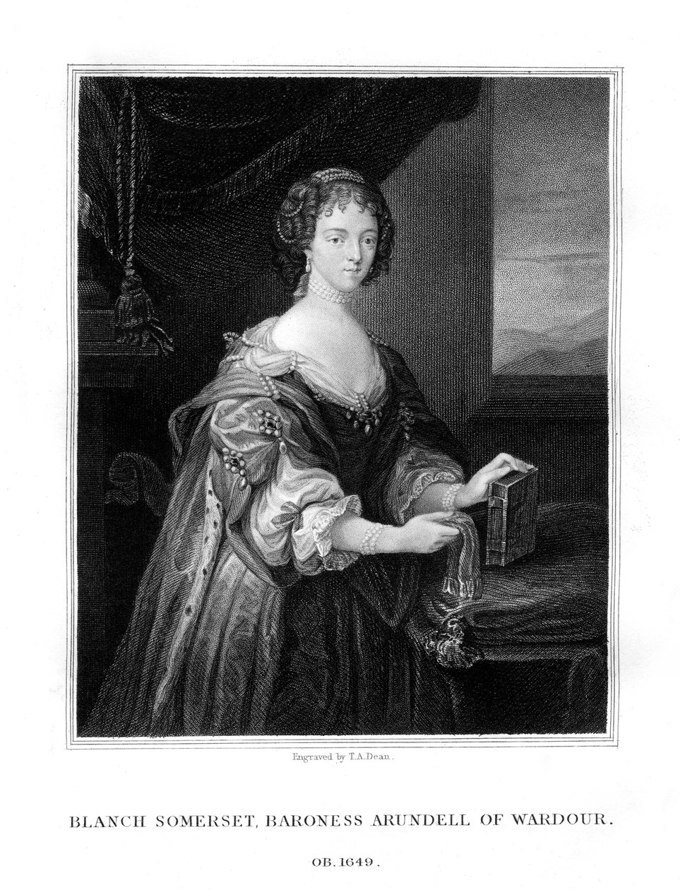 Blanche Somerset, Lady Arundell z Wardour, 1827 autorstwa T. A. Dean