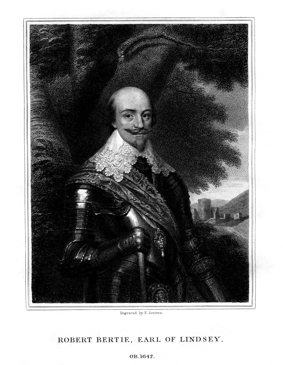 Robert Bertie, 1. hrabia Lindsey, 1827. autorstwa T. A. Dean
