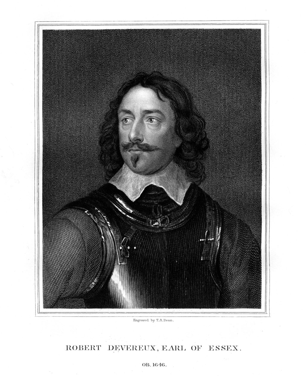 Robert Devereux, 3. hrabia Essex, 1827. autorstwa T. A. Dean