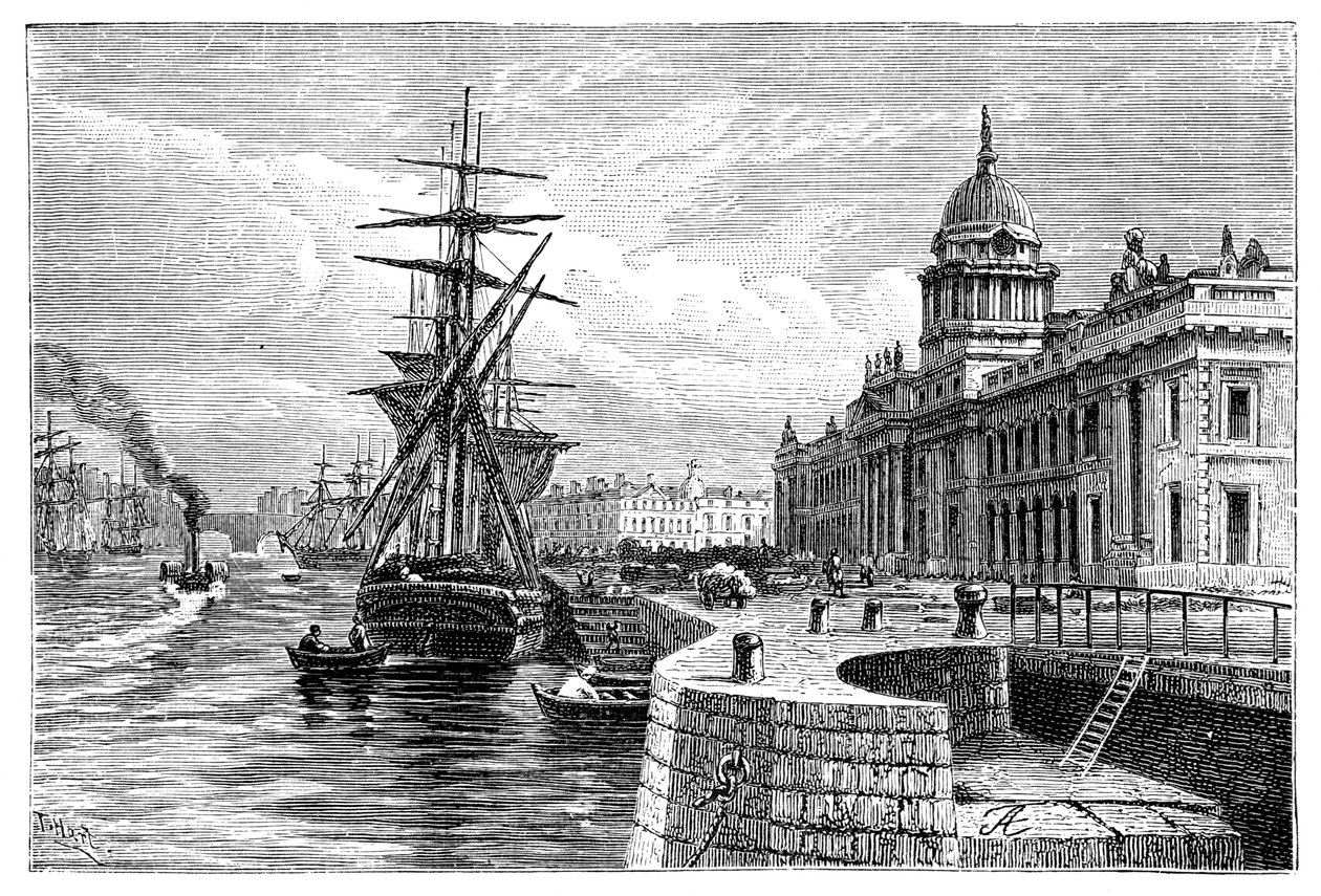 Urząd Celny, Dublin, Irlandia, 1900. autorstwa T. Hart