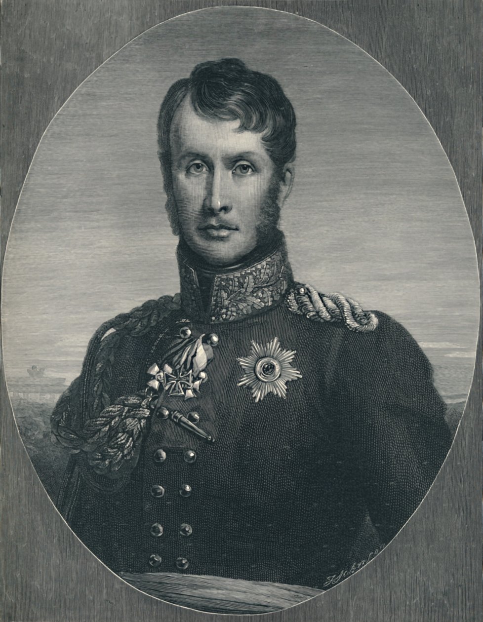 Fryderyk Wilhelm III - król pruski, c1814-1816, 1896 autorstwa T. Johnson