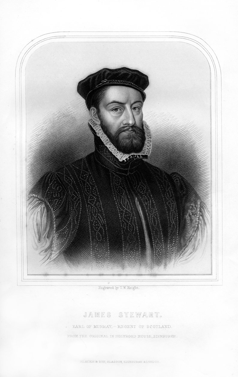 James Stewart, 1. hrabia Moray, regent Szkocji, 1870 autorstwa T. W. Knight