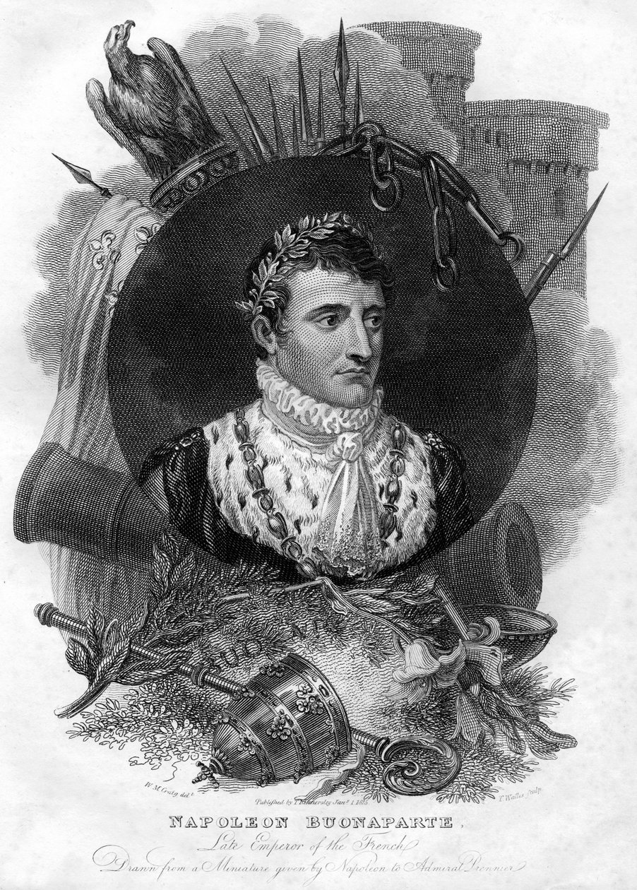 Napoleon I 1769-1821, cesarz Francji, 1816. autorstwa T. Wallis