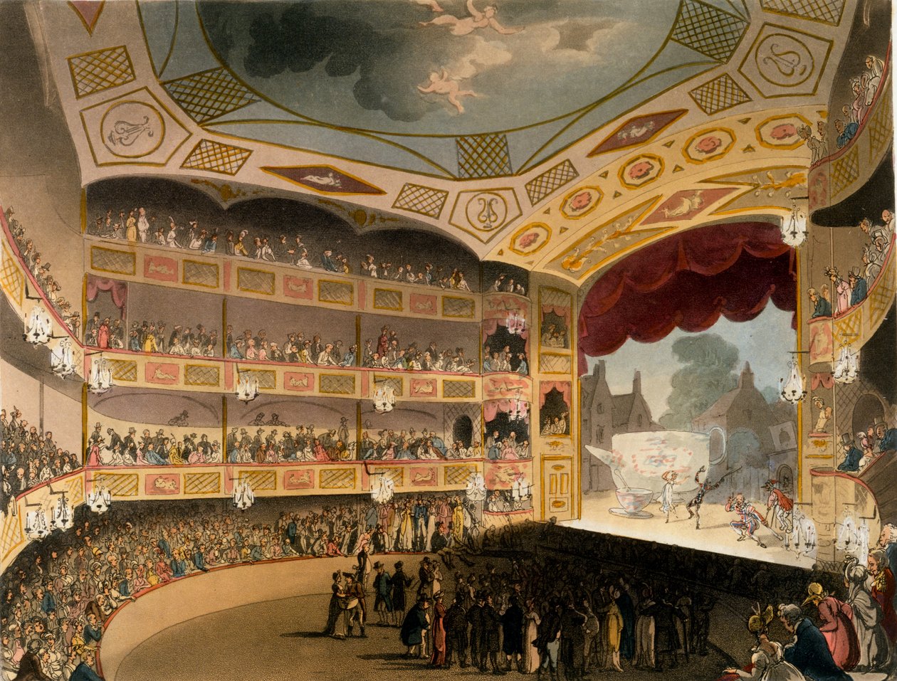 Cyrk Królewski z „Repozytorium Sztuki” Ackermanna autorstwa T. and Pugin A.C. Rowlandson