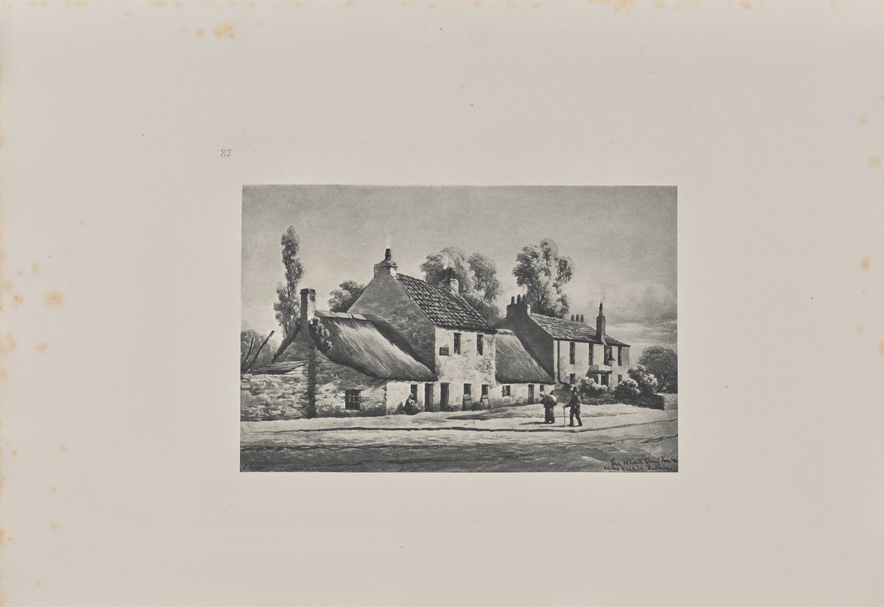 The Wheat Sheaf Inn, przy wjeździe na New Dumbarton Road autorstwa T. and R. Annan and Sons