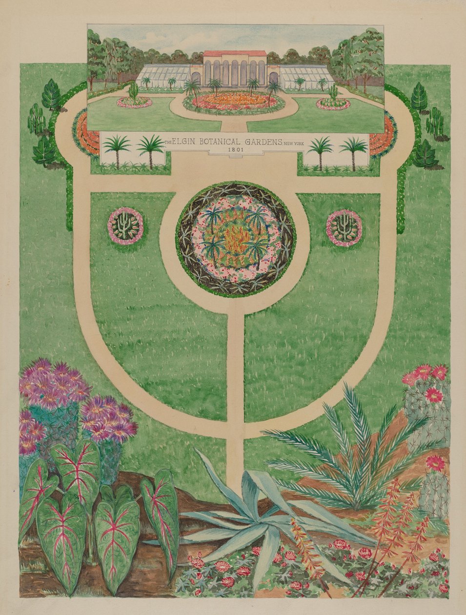 Ogrody Botaniczne Elgina, ok. 1930 r. 1936. autorstwa Tabea Hosier