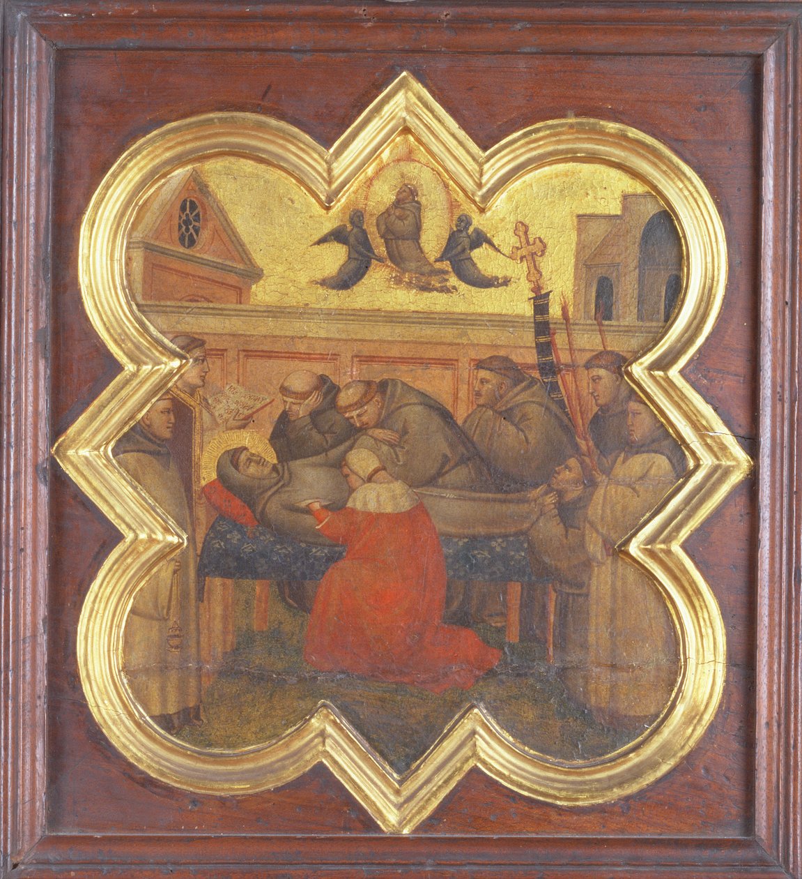 Śmierć św. Franciszka (tempera na panelu) autorstwa Taddeo Gaddi