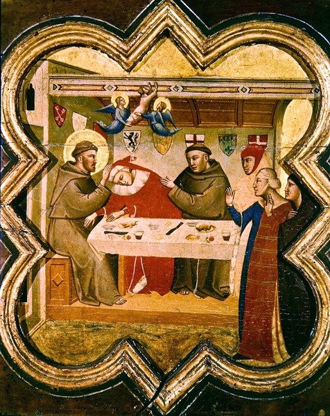 Śmierć rycerza z Celano autorstwa Taddeo Gaddi
