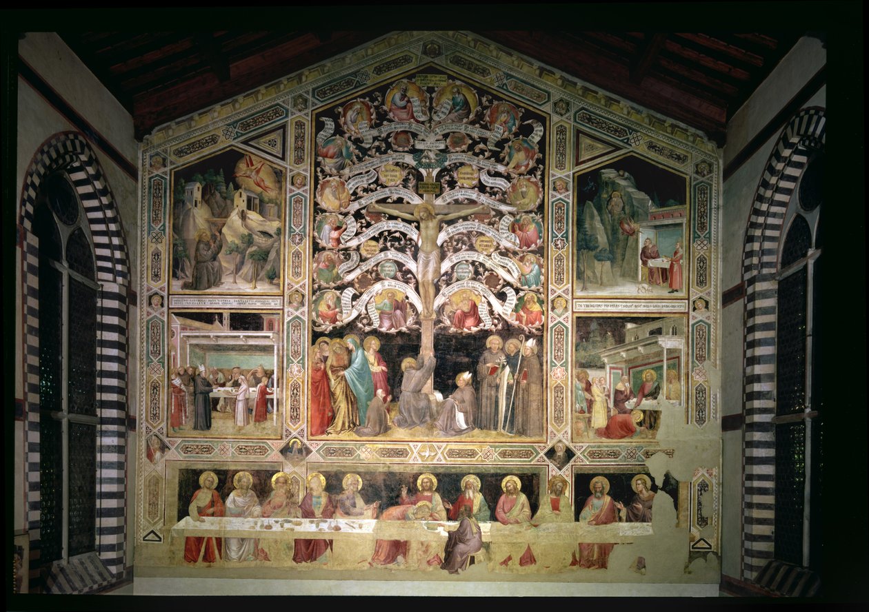 Drzewo Życia i Ostatnia Wieczerza, 1360 (szczegóły patrz 85021) autorstwa Taddeo Gaddi