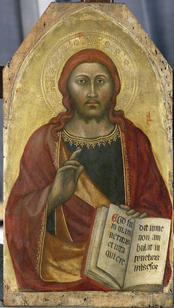 Błogosławieństwo Chrystusa, ok. 1400 (tempera na drewnie topoli) autorstwa Taddeo di Bartolo