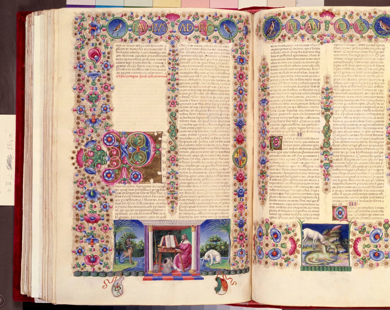 List św. Pawła do Rzymian, ilustracja w podwójnym folio z 