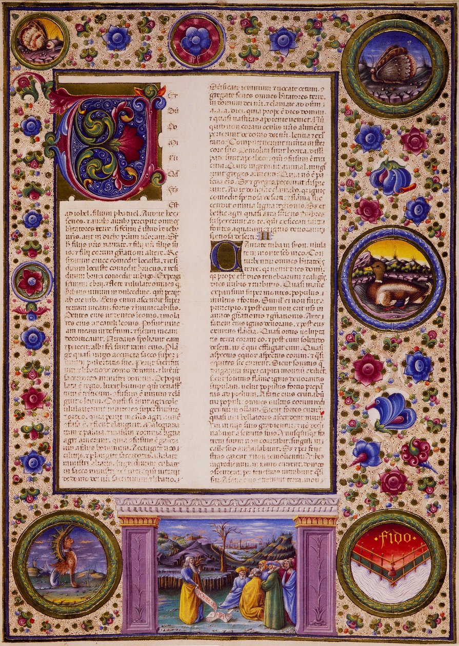 Incipit z Księgi Joela, z tomu II Biblii Borso d