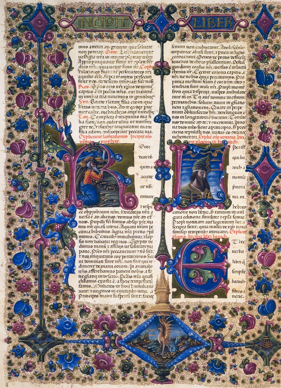 Incipit z Księgi proroka Barucha, z tomu II Biblii Borso d