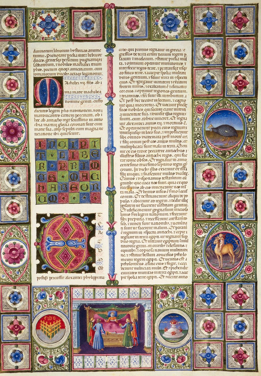 Incipit z Księgi proroka Aggeusza, z tomu II Biblii Borso d