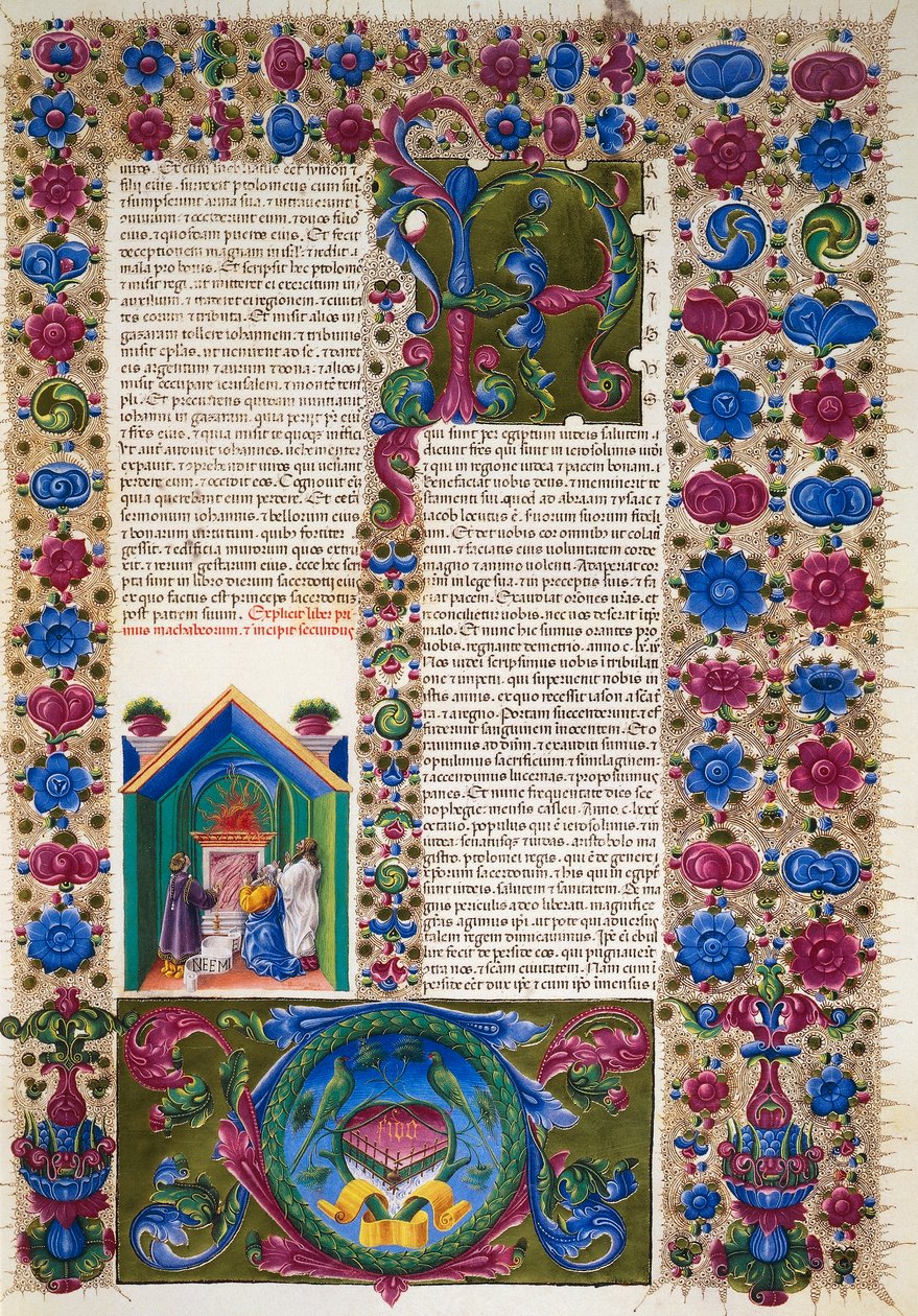 Incipit z Księgi proroka Malachiasza, z tomu II Biblii Borso d