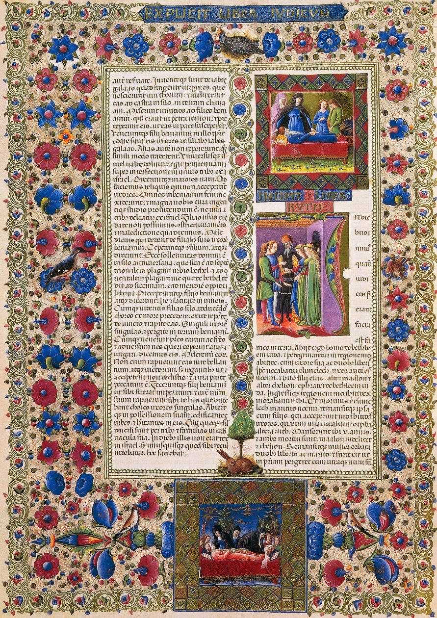 Incipit z Księgi Rut, z tomu II Biblii Borso d