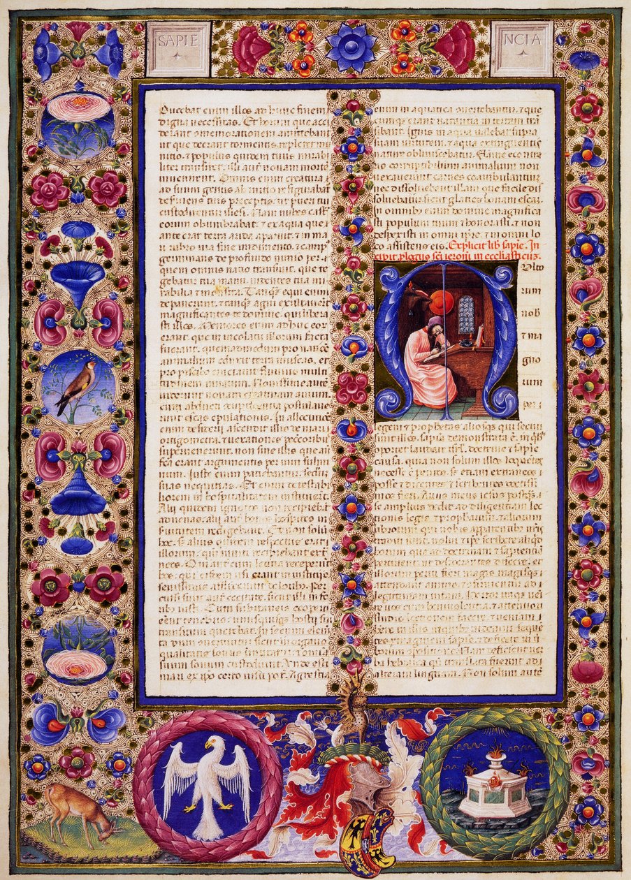 Incipit z Księgi Syracha, z tomu I Biblii Borso d