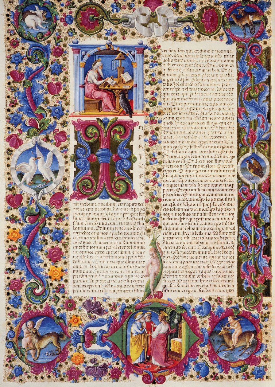 Incipit z Ewangelii według Jana, z tomu II Biblii Borso d
