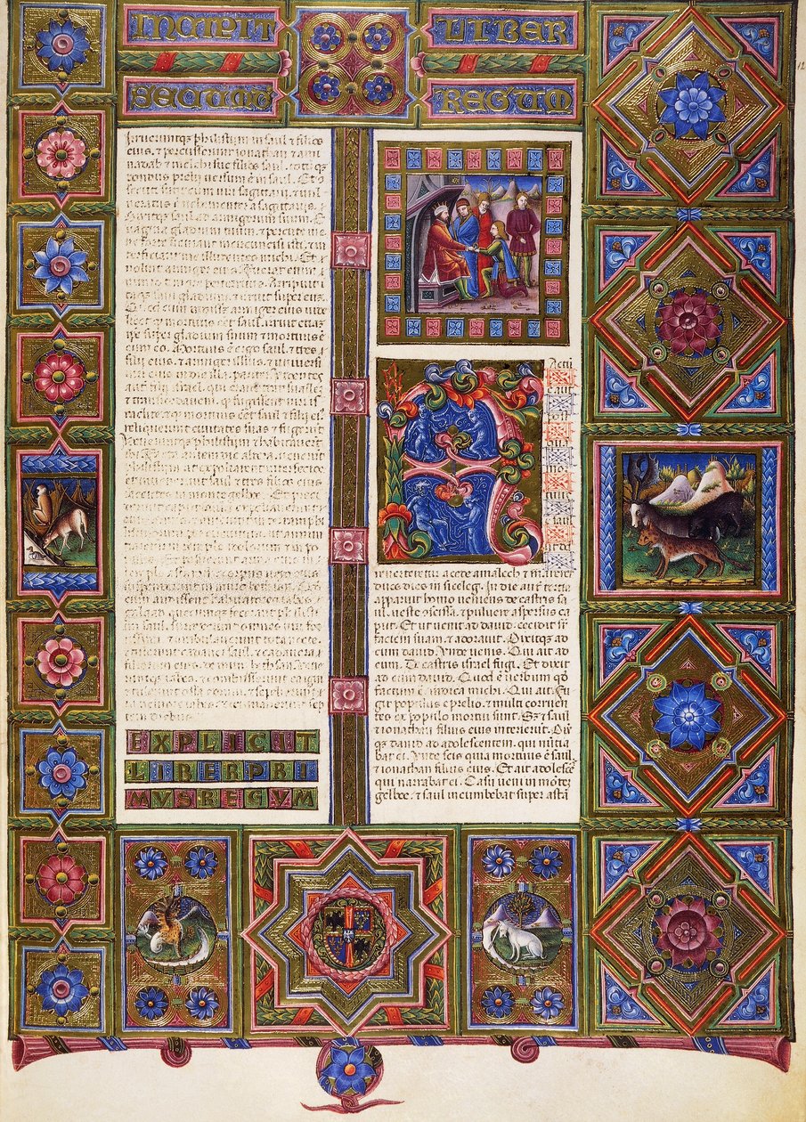 Incipit z II Księgi Samuela, z tomu I Biblii Borso d