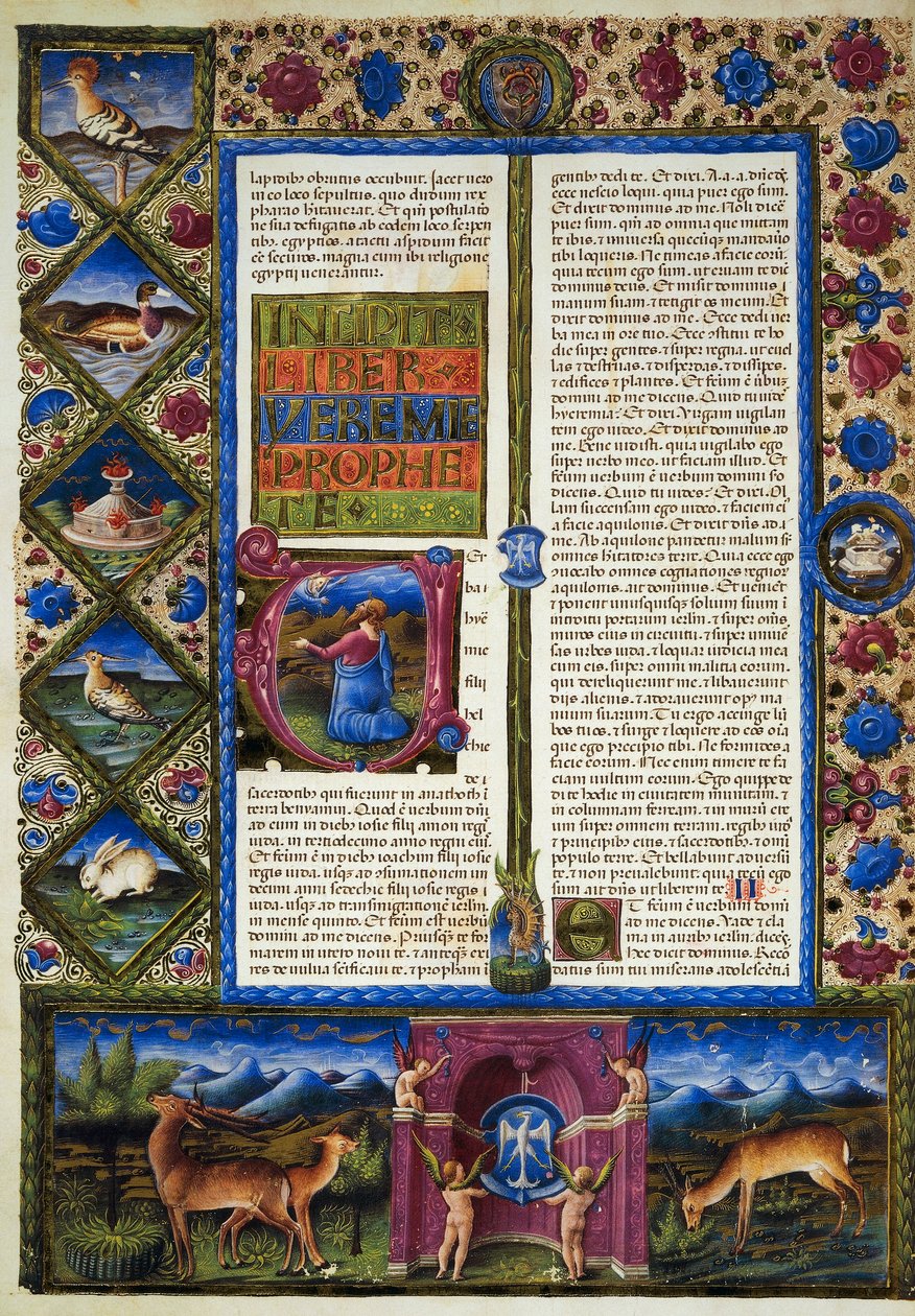 Incipit z księgi Jeremiasza, z tomu II Biblii Borso d
